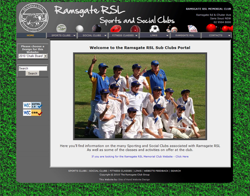 Image of the Website of: Ramsgate RSL Club